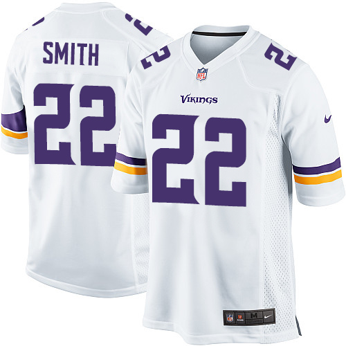 Youth Elite Harrison Smith Nike Jersey White Road - #22 NFL Minnesota Vikings